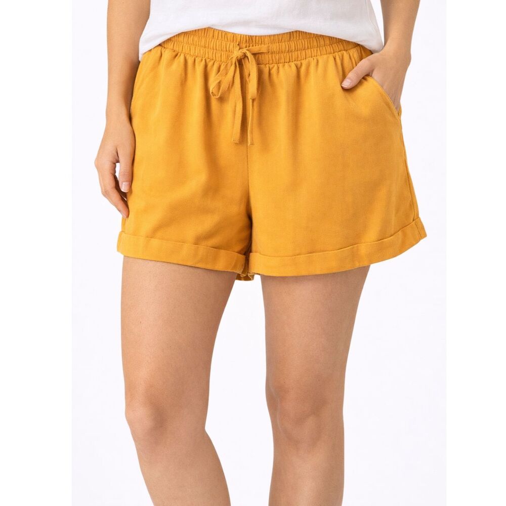 Forever 21 Mustard Fabric Short Shorts S